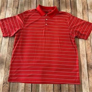 Walter Hagen men’s short sleeve striped quick dry golf polo shirt | size XL